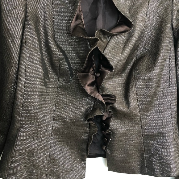 Carmen Marc Valvo collection ruffle blazer - Picture 4 of 7